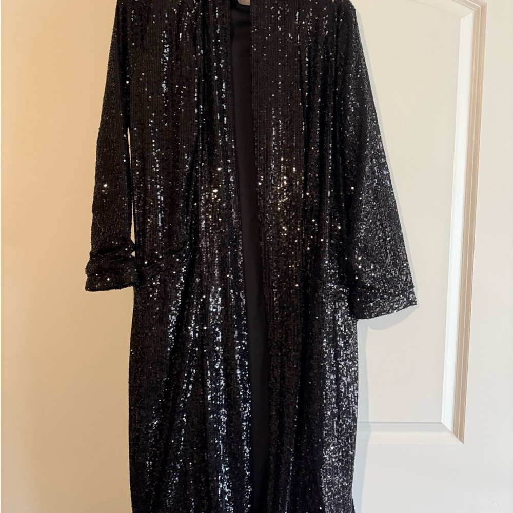 BB Dakota Sparkling Black Sequin duster
